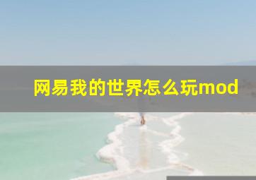 网易我的世界怎么玩mod