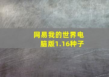 网易我的世界电脑版1.16种子