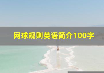 网球规则英语简介100字