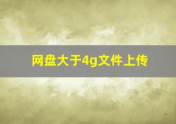 网盘大于4g文件上传