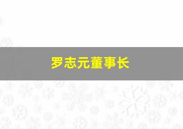 罗志元董事长