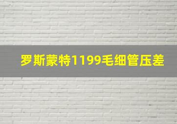 罗斯蒙特1199毛细管压差