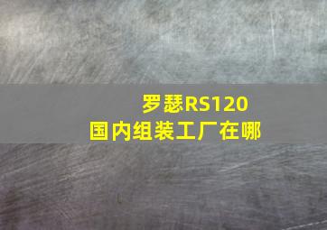 罗瑟RS120国内组装工厂在哪