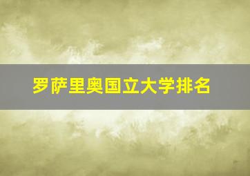 罗萨里奥国立大学排名