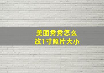 美图秀秀怎么改1寸照片大小