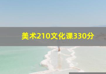 美术210文化课330分