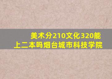 美术分210文化320能上二本吗烟台城市科技学院