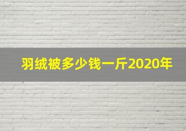 羽绒被多少钱一斤2020年