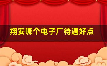 翔安哪个电子厂待遇好点