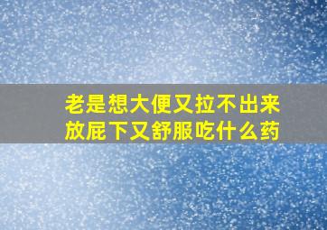 老是想大便又拉不出来放屁下又舒服吃什么药