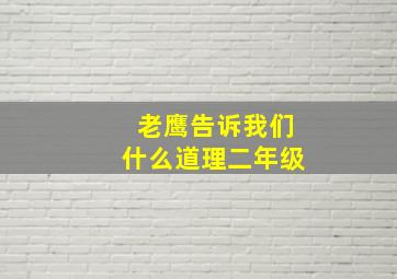 老鹰告诉我们什么道理二年级