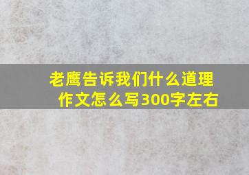 老鹰告诉我们什么道理作文怎么写300字左右