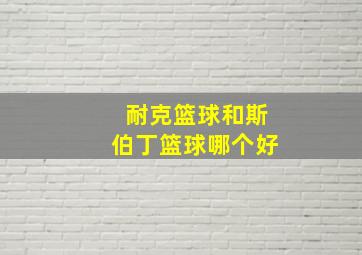 耐克篮球和斯伯丁篮球哪个好