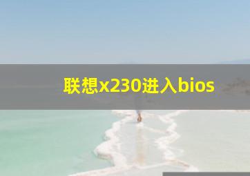 联想x230进入bios