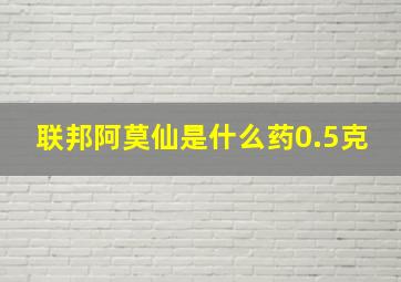 联邦阿莫仙是什么药0.5克