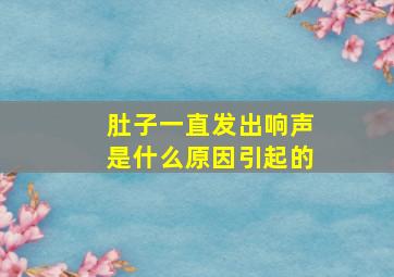 肚子一直发出响声是什么原因引起的