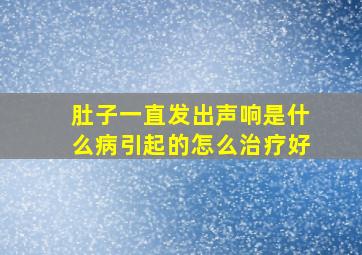 肚子一直发出声响是什么病引起的怎么治疗好