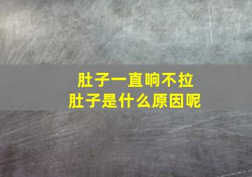 肚子一直响不拉肚子是什么原因呢