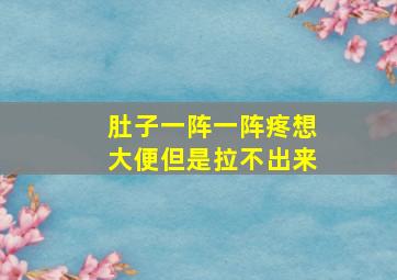 肚子一阵一阵疼想大便但是拉不出来