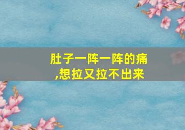 肚子一阵一阵的痛,想拉又拉不出来