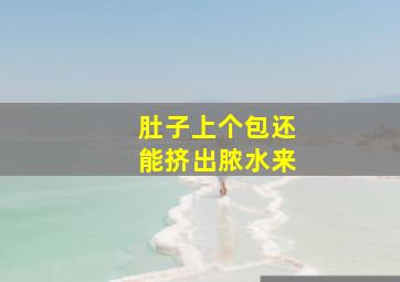 肚子上个包还能挤出脓水来