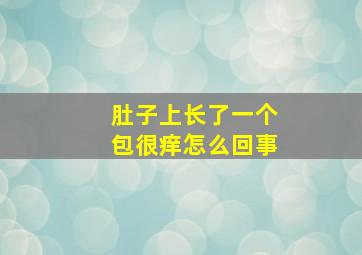 肚子上长了一个包很痒怎么回事