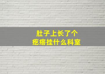 肚子上长了个疙瘩挂什么科室