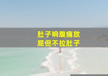 肚子响腹痛放屁但不拉肚子