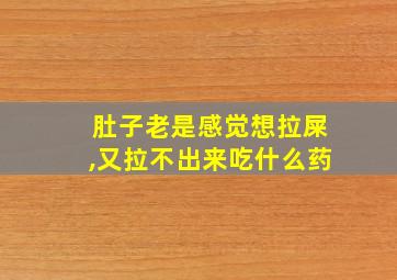 肚子老是感觉想拉屎,又拉不出来吃什么药