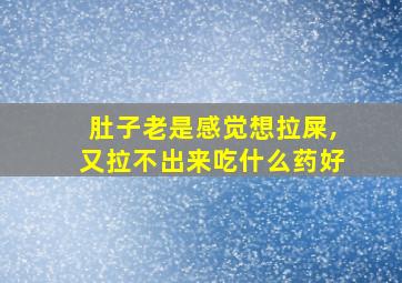 肚子老是感觉想拉屎,又拉不出来吃什么药好