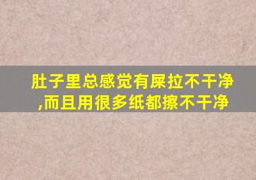 肚子里总感觉有屎拉不干净,而且用很多纸都擦不干净