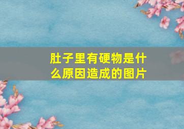 肚子里有硬物是什么原因造成的图片