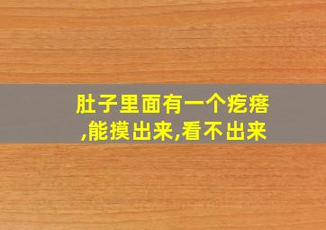 肚子里面有一个疙瘩,能摸出来,看不出来