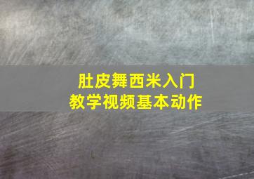 肚皮舞西米入门教学视频基本动作