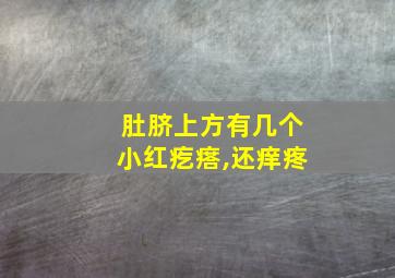 肚脐上方有几个小红疙瘩,还痒疼