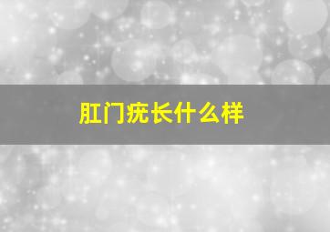 肛门疣长什么样