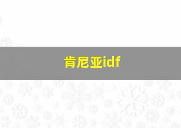 肯尼亚idf