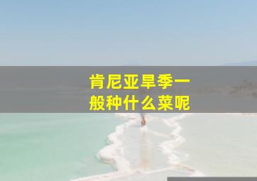 肯尼亚旱季一般种什么菜呢