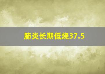 肺炎长期低烧37.5