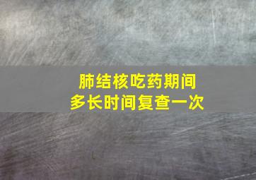 肺结核吃药期间多长时间复查一次