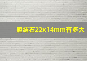 胆结石22x14mm有多大