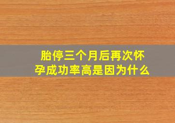 胎停三个月后再次怀孕成功率高是因为什么