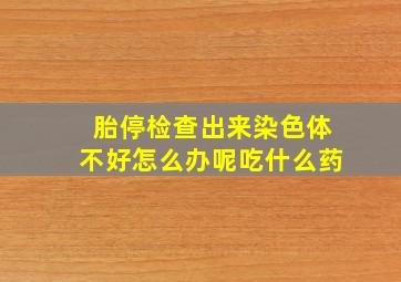 胎停检查出来染色体不好怎么办呢吃什么药