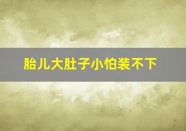 胎儿大肚子小怕装不下