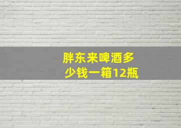 胖东来啤酒多少钱一箱12瓶