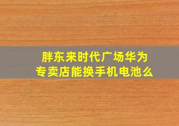 胖东来时代广场华为专卖店能换手机电池么