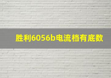 胜利6056b电流档有底数