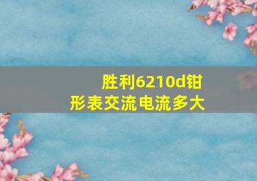 胜利6210d钳形表交流电流多大