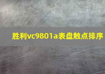 胜利vc9801a表盘触点排序