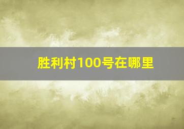 胜利村100号在哪里